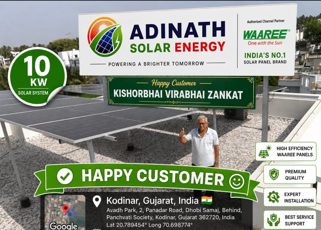 Rooftop Solar Installation for Kishorbhai Virabhai Zankat gallery image
